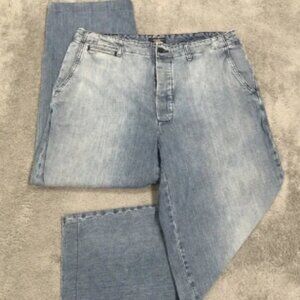 VTG Polo‎ Ralph Lauren 36x30 BAGGY Button Fly American Dungarees Military Pants